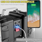 USB DC charge interface with smartphone showing charging status